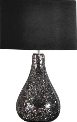 Heart of House - Eloise Crackle Finish - Table Lamp - Black